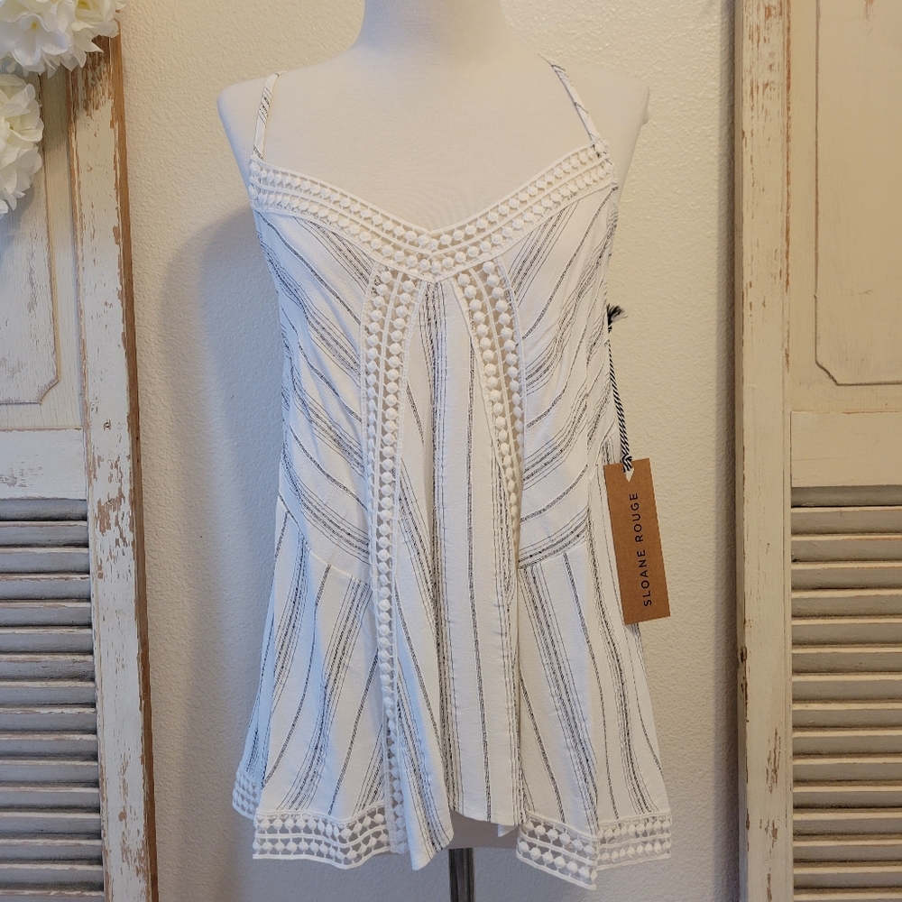 Anthropologie Sloane Rouge striped spaghetti top